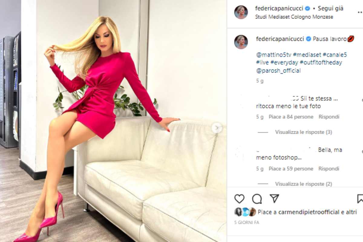 Post Instagram di Federica Panicucci