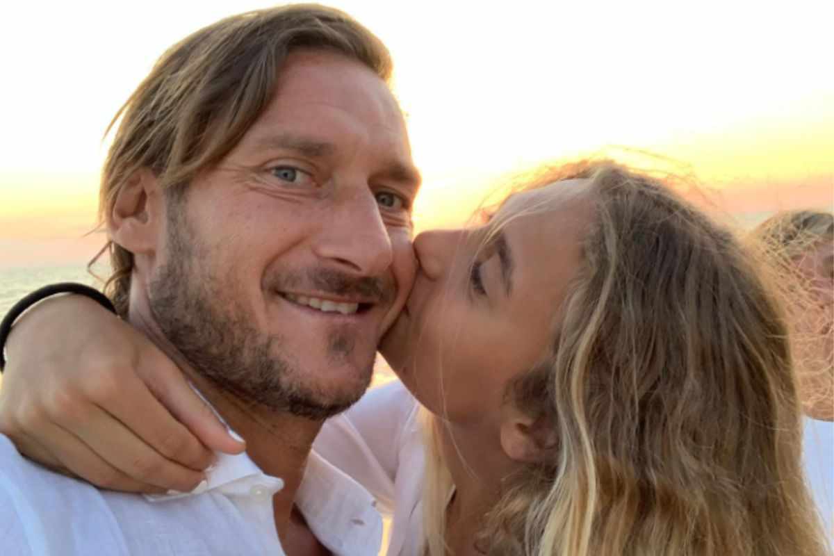 Francesco Totti con sua figlia Chanel