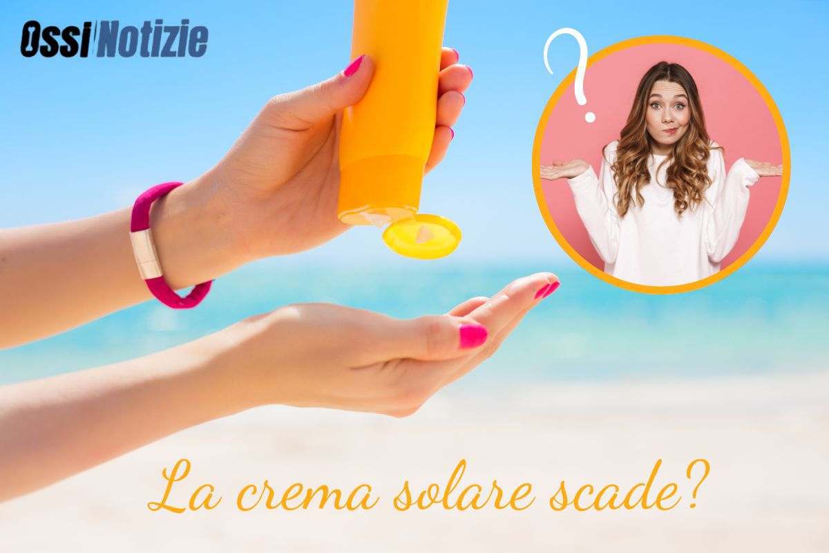 La crema solare aperta poi deve essere buttata