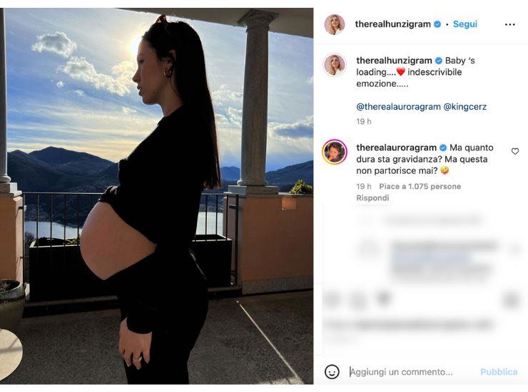 michelle hunziker aurora con il pancione