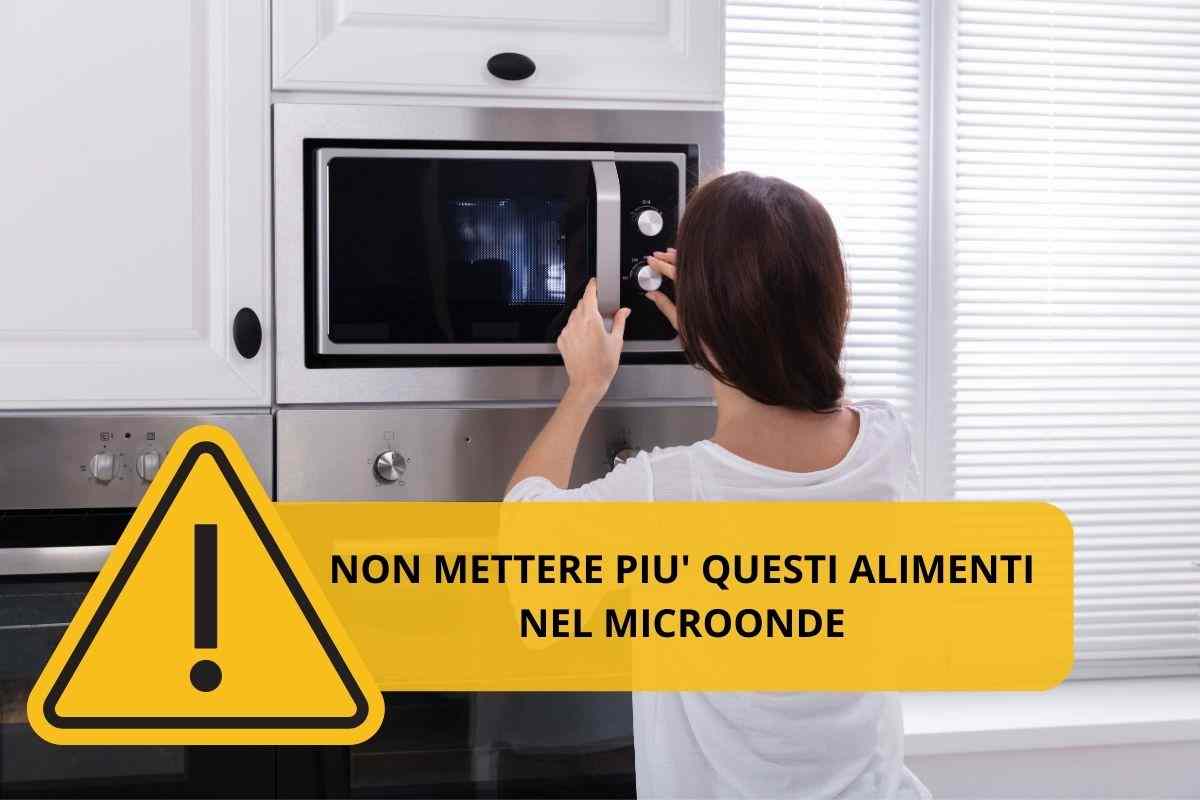 cibi che non vanno in microonde