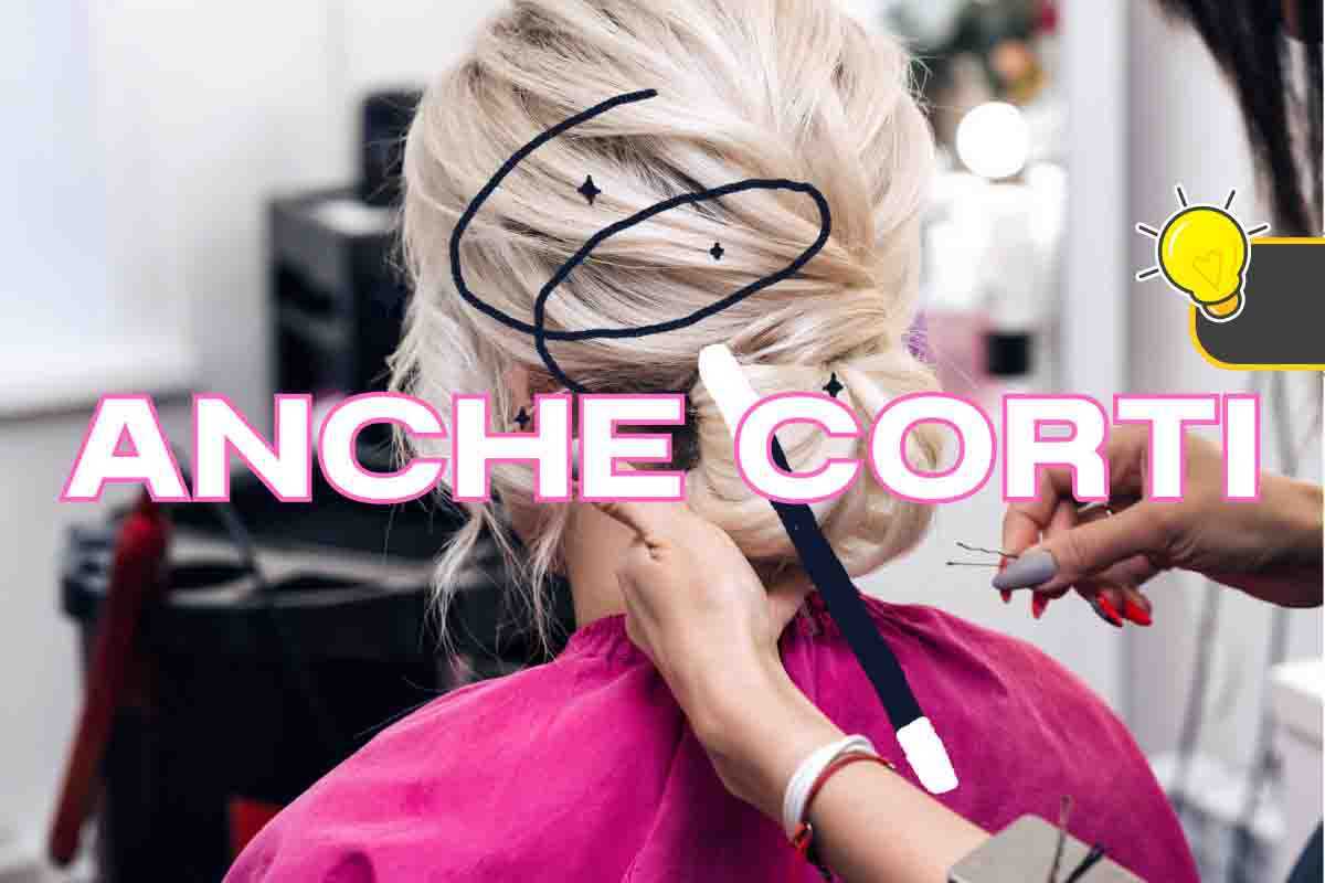 chignon sui capelli corti