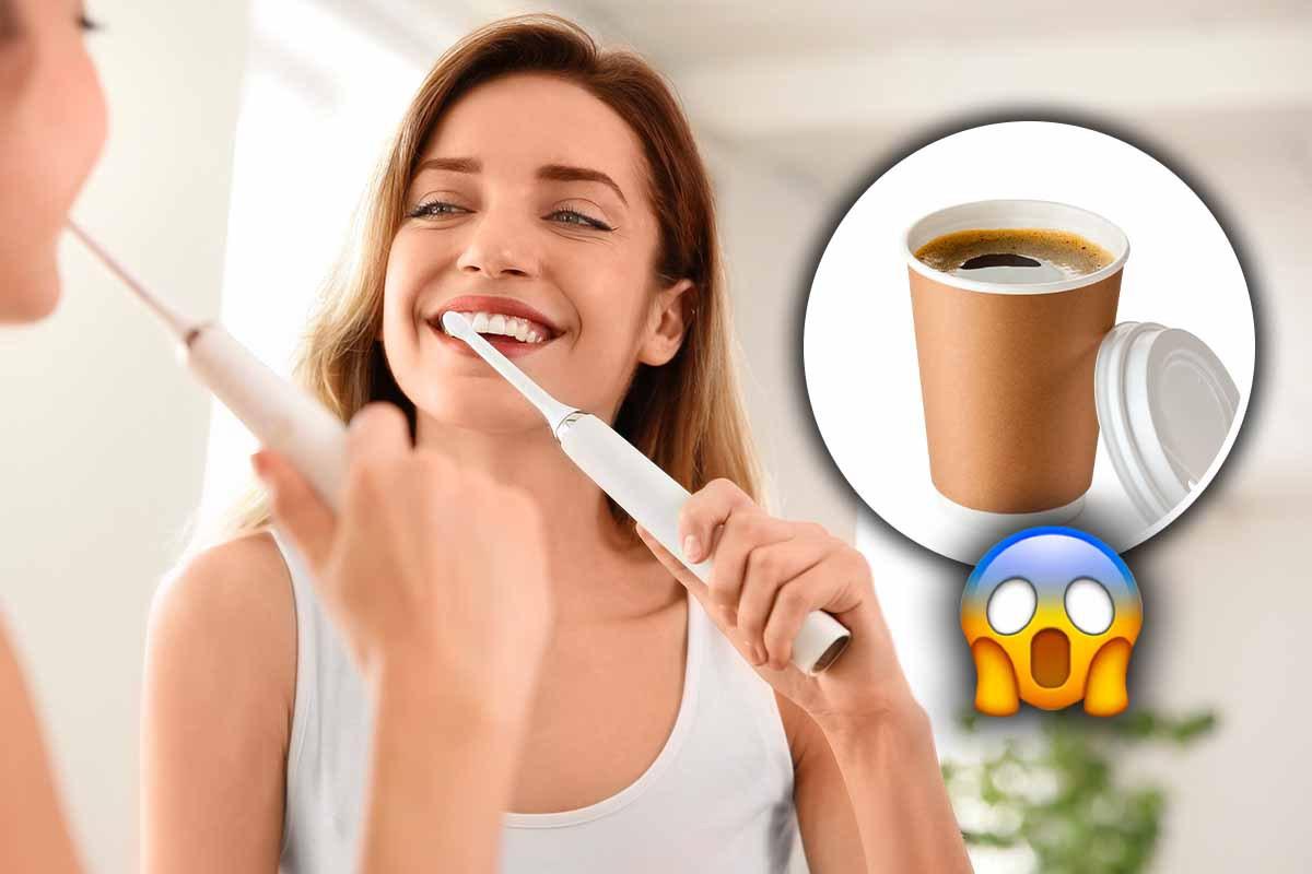 lavare denti dopo caffè