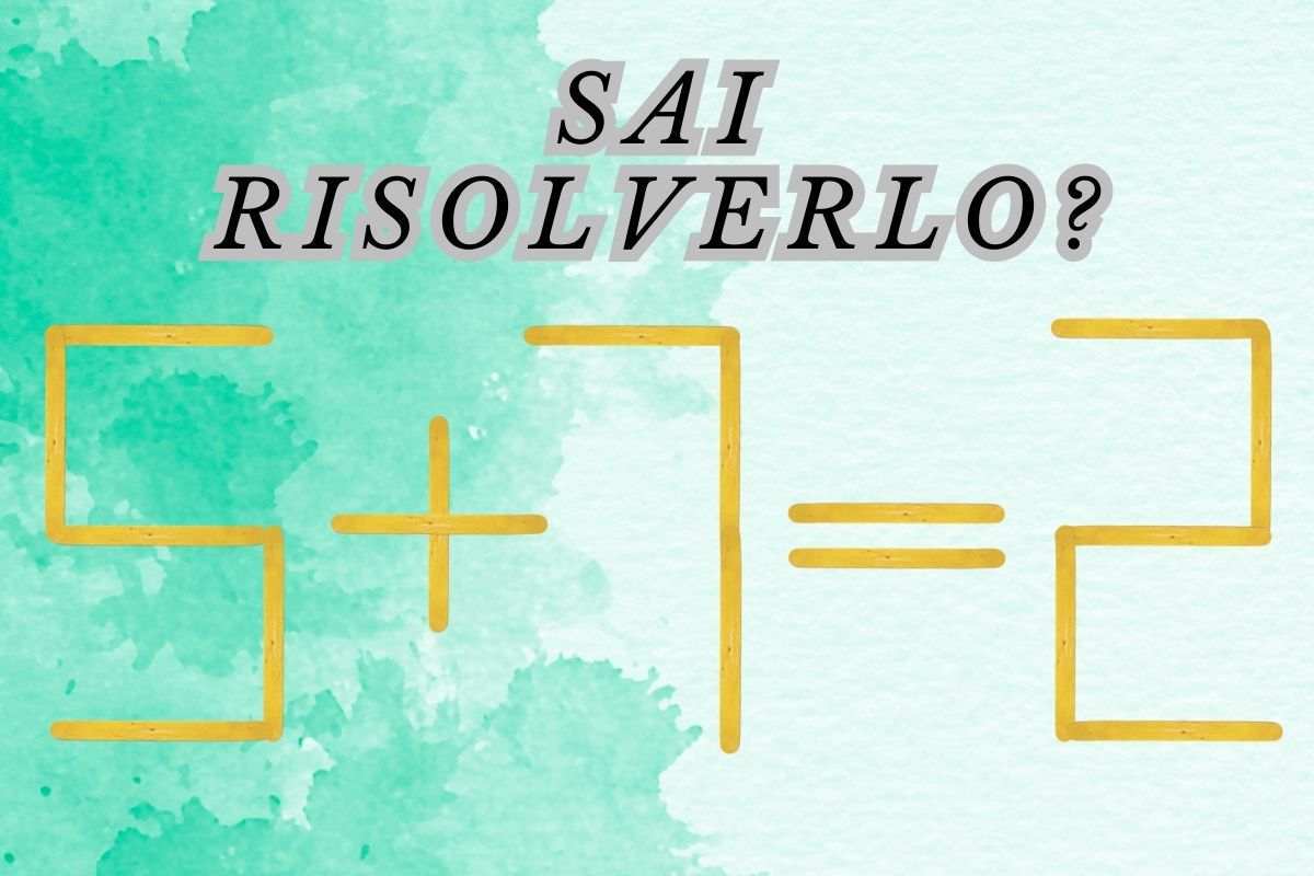 test bastoncini enigma matematico