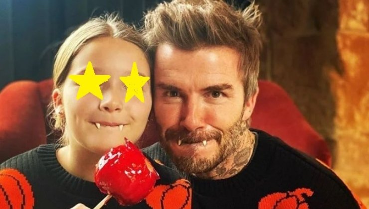 David Beckham la figlia definita grassa