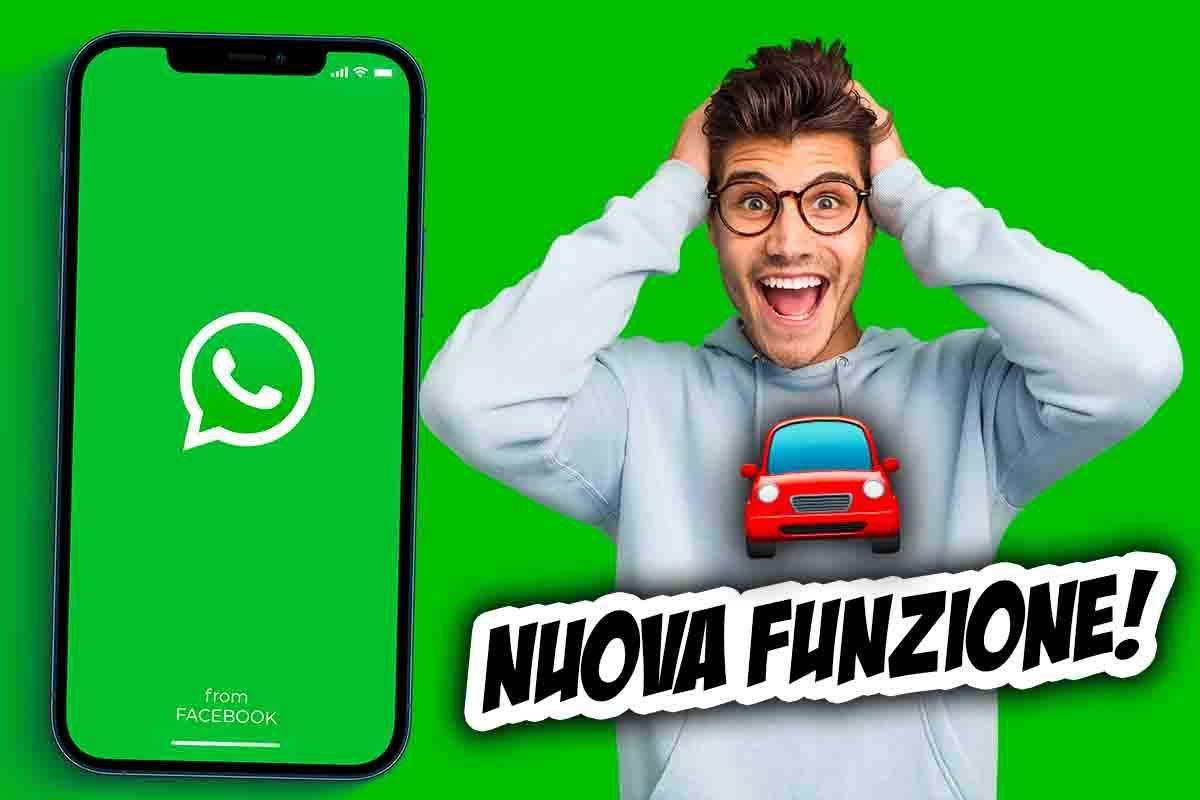 funzione whatsapp per ritrovare l'auto