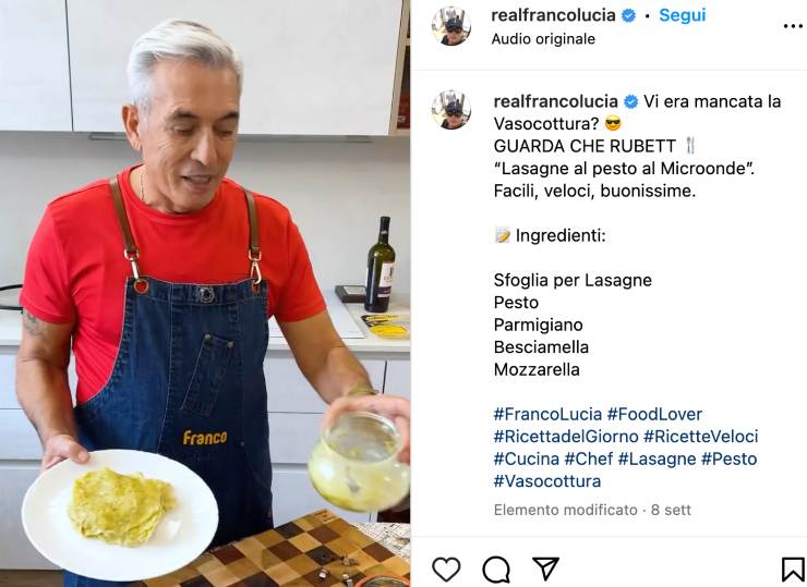 franco lucia fedez ricetta