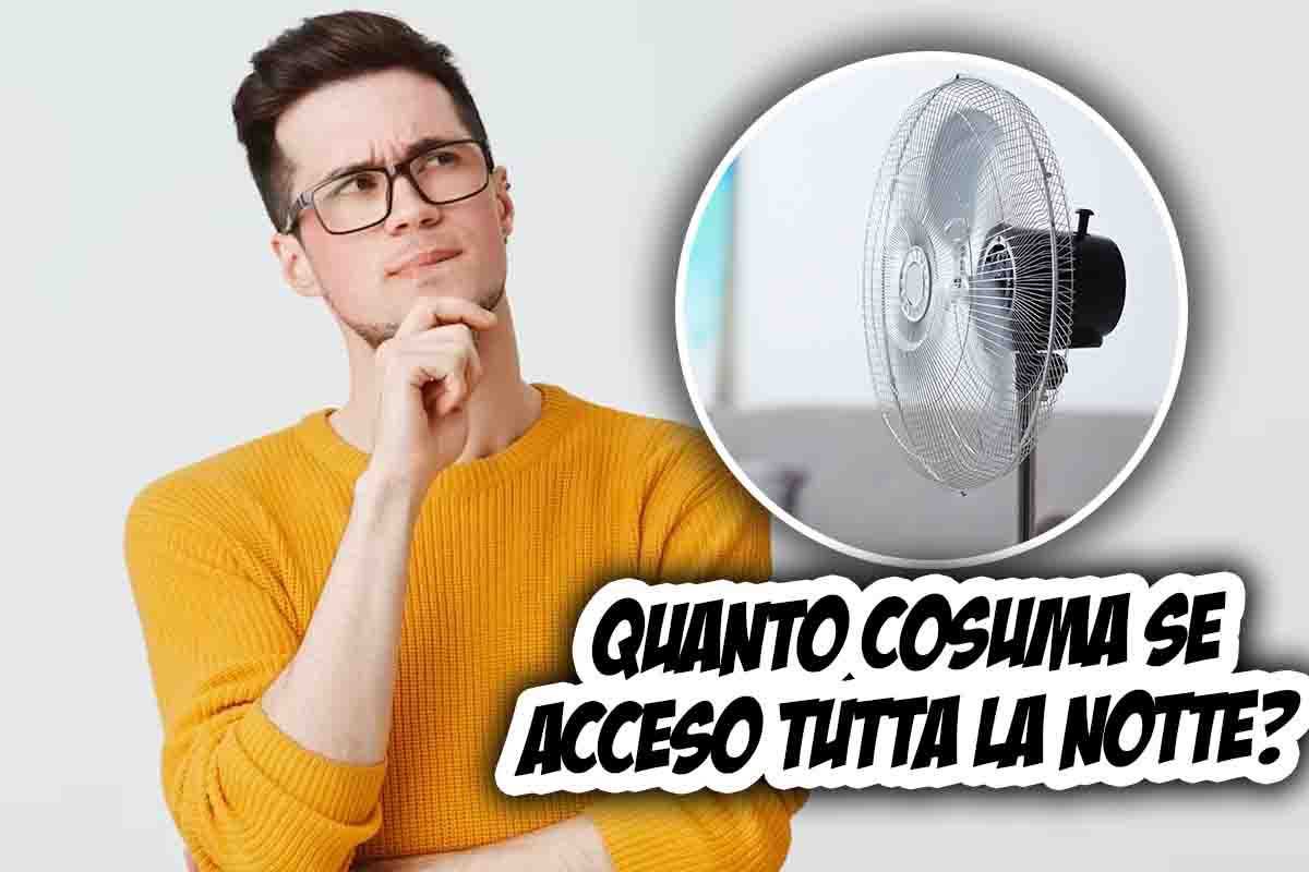 Quanto consuma un ventilatore acceso tutta la notte?