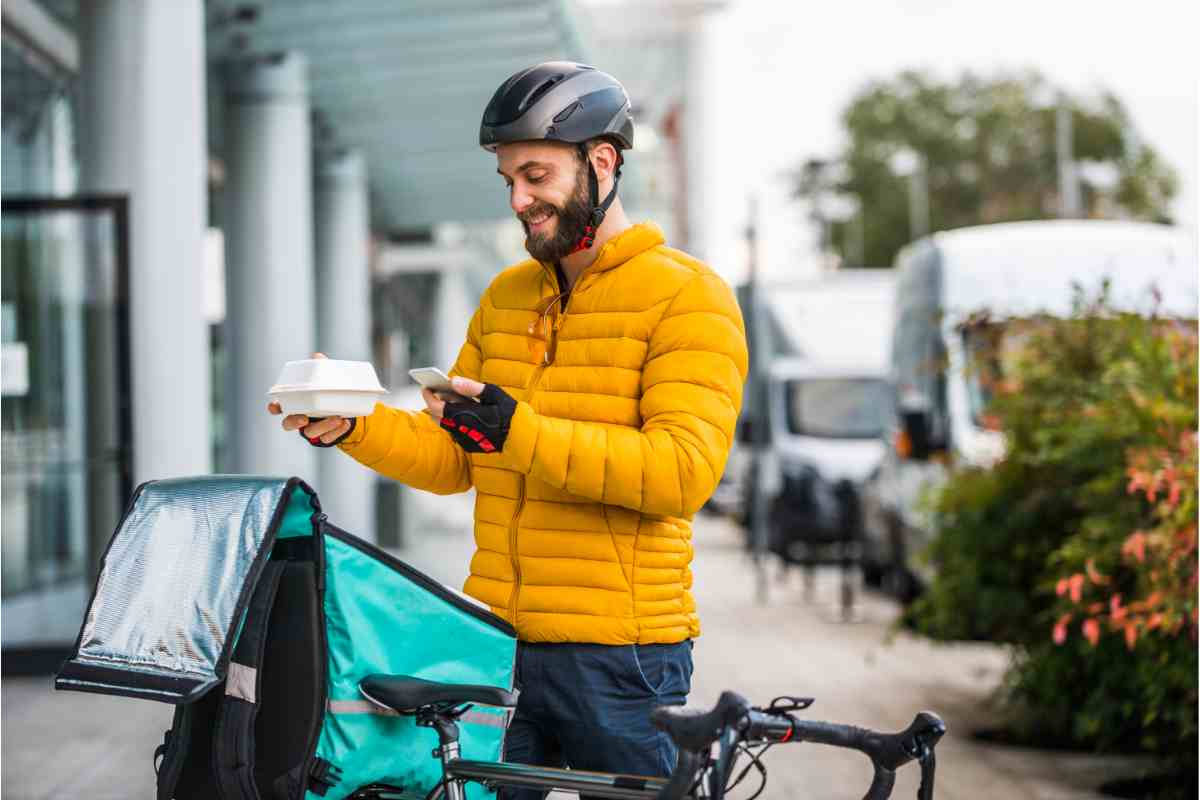 Zaino del rider per consegna cibo